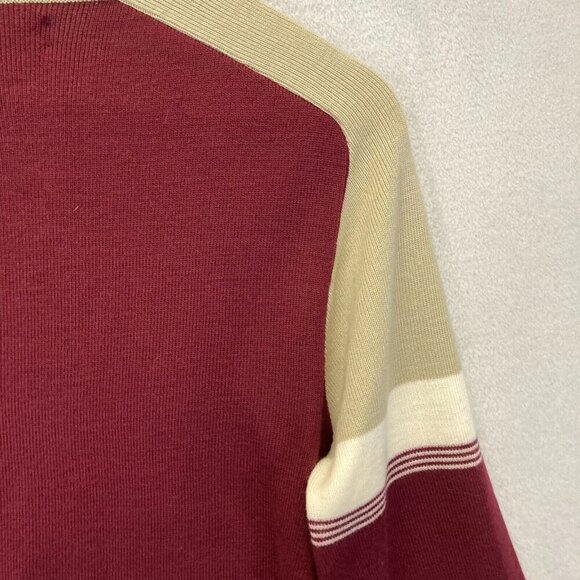 Vintage Topher Colins Canada Wool Blend Sweater Raglan Sleeve Mens Medium M Red - Picture 14 of 16